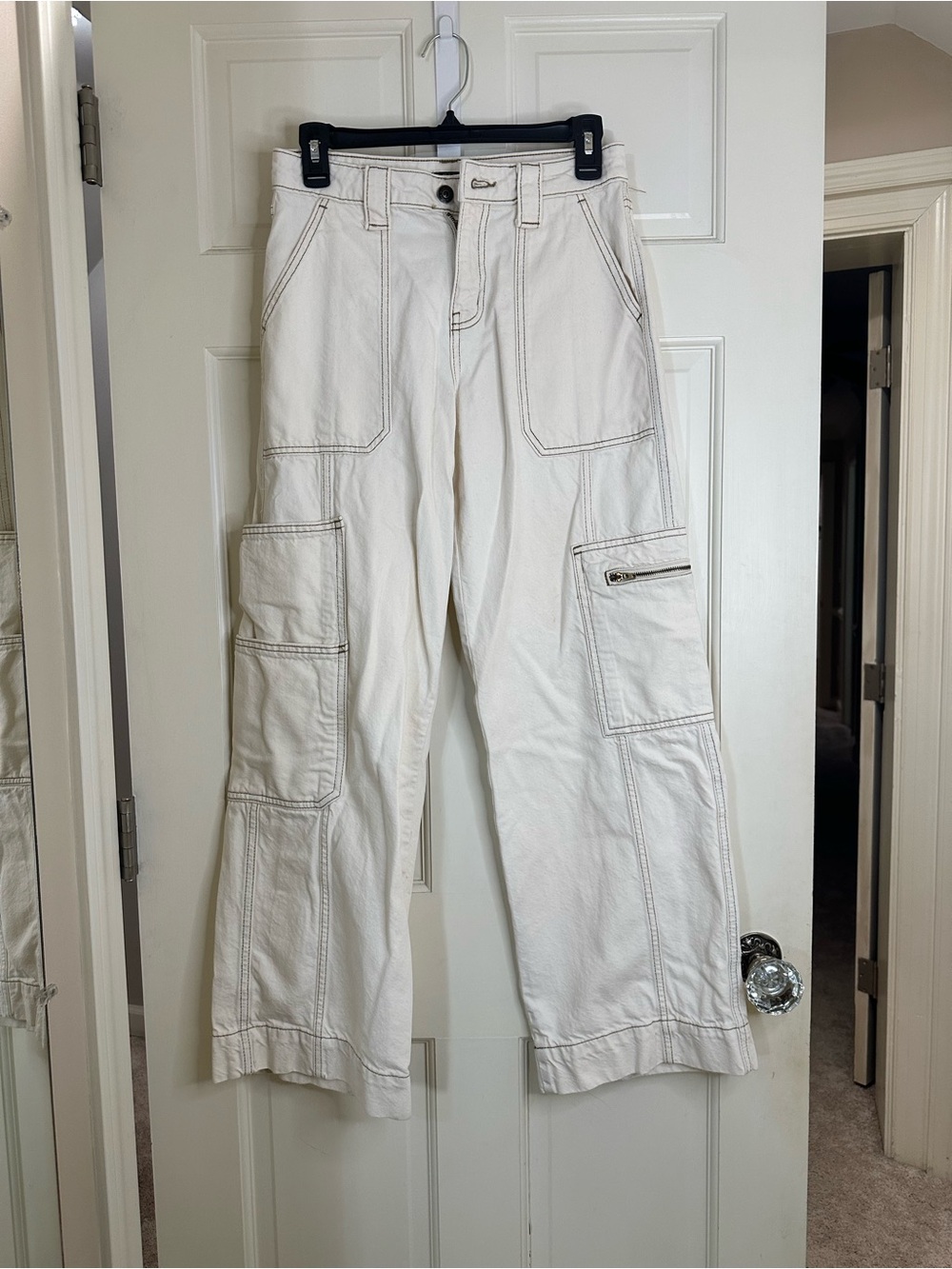 wild fable White Relaxed Cargo Jeans